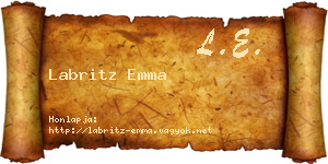 Labritz Emma névjegykártya